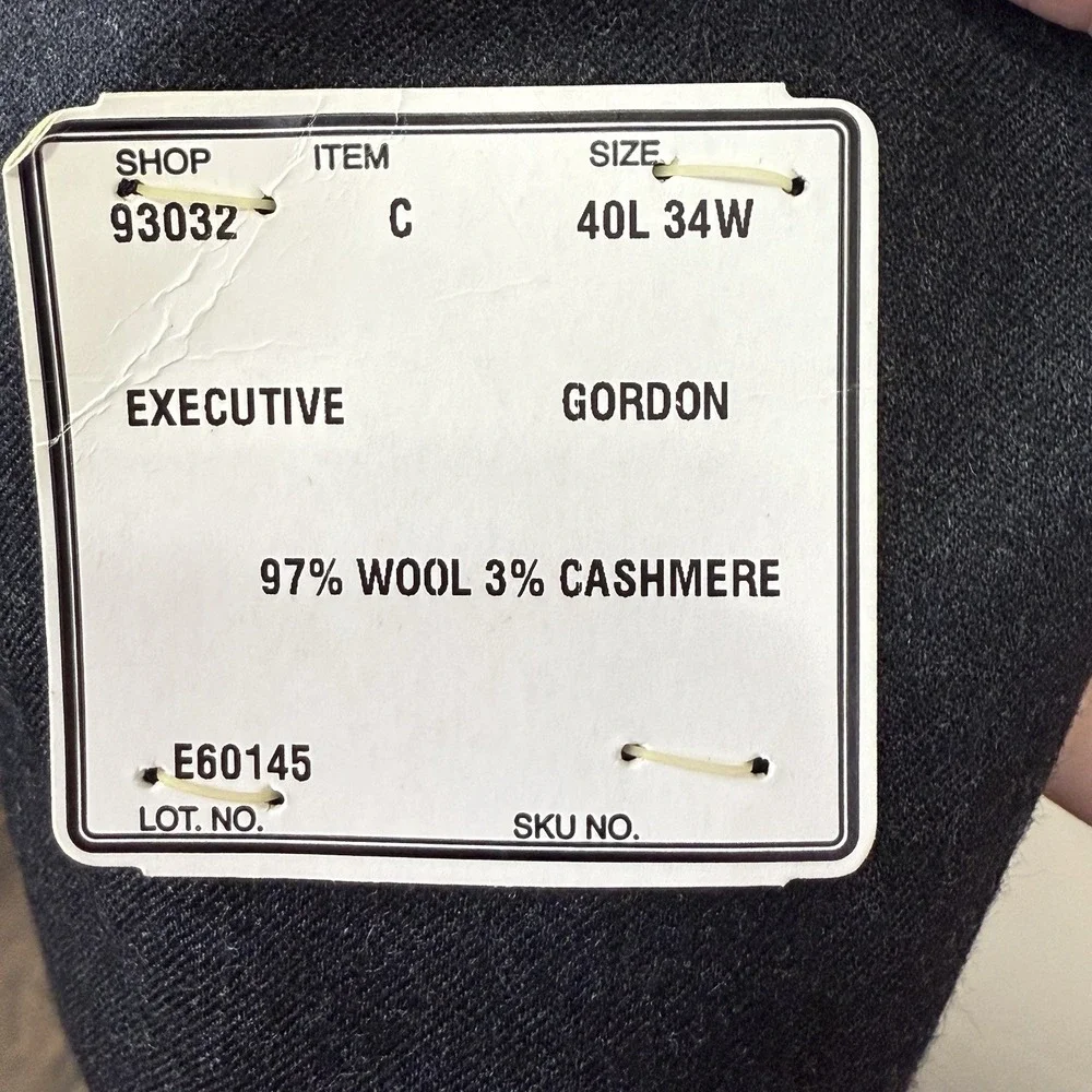 New Jos A Bank Executive Collection Wool &‎ Cashmere Jacket size 40L NWT